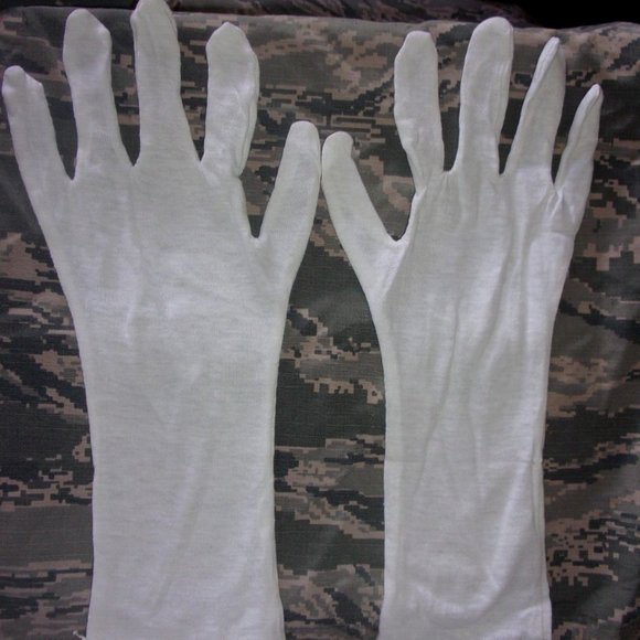 NEW WHITE RADIOACTIVE ENGINEER GLOVE COTTON LINER PROTECTION NSN 8415-00-782-280 - Picture 1 of 11